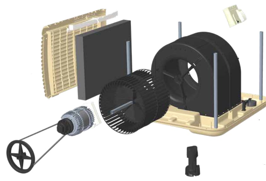 Breezair EXT Series Evaporative Cooler Diagram