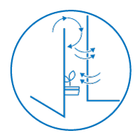evaporative cooling air quality ventilation icon