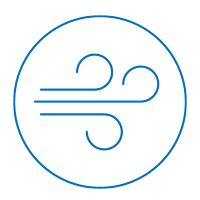 refrigeración evaporativa que proporciona aire fresco al edificio