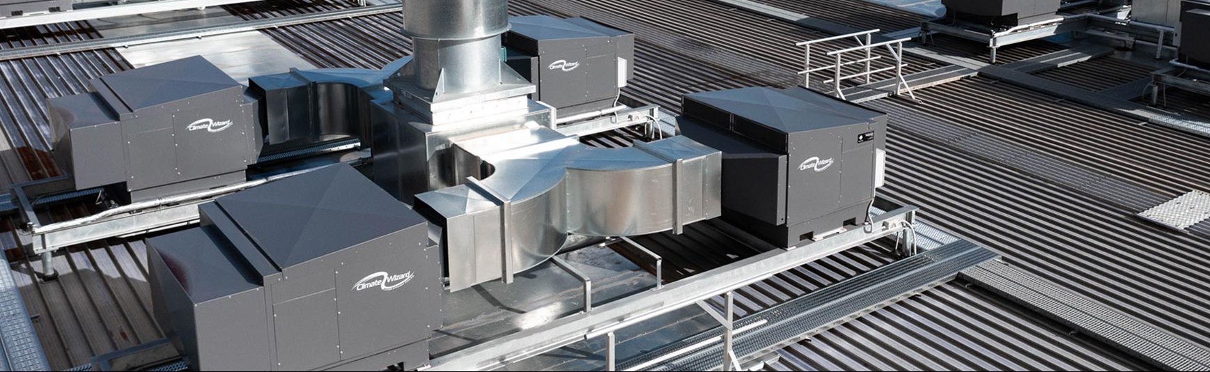 The Climate Wizard CW-H15S-Plus Indirect Evaporative Air Conditioners on the Adelaide Central Market rooftop